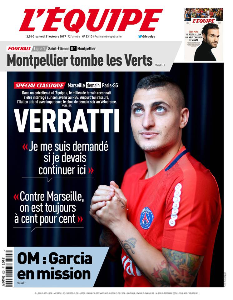 L'Équipe 21 octobre 2017 Abonnement à L'Équipe Pas Cher avec le BOUQUET SPORT ePresse.fr