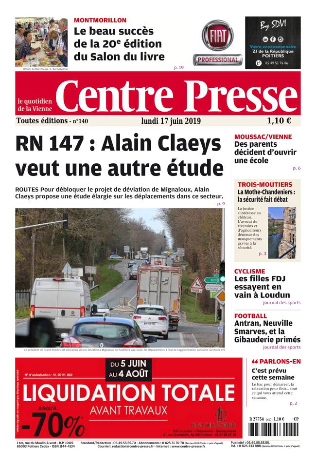 Centre Presse 17 juin 2019 Abonnement Centre Presse Pas Cher avec le BOUQUET INFO ePresse.fr