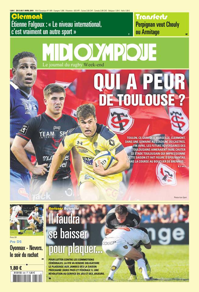 Midi Olympique Vert 05 avril 2019 Midi Olympique Vert N°689 du 05 avril 2019 à télécharger sur iPad