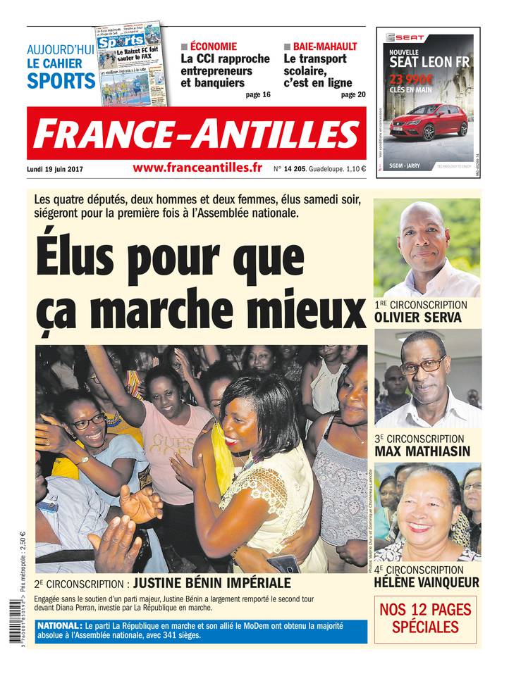 France-Antilles Guadeloupe 19 juin 2017 France-Antilles Guadeloupe du 19 juin 2017 à télécharger sur iPad