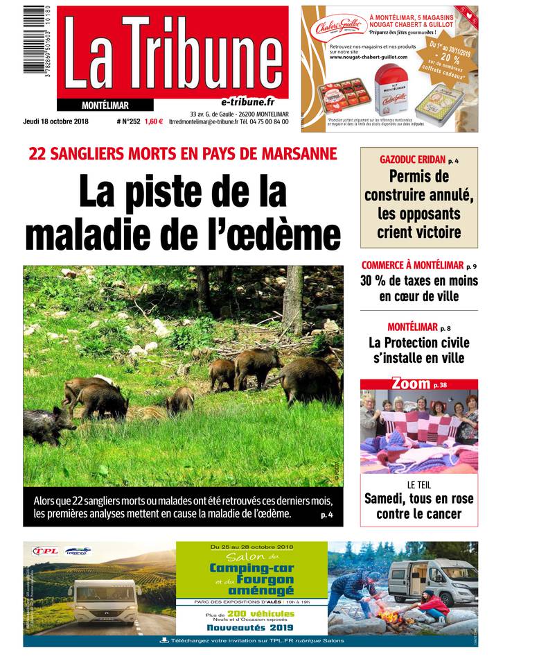 La Tribune - Montélimar / Ardèche / Provence / Tricastin 18 octobre 2018 Abonnement à La Tribune Pas Cher avec le BOUQUET INFO ePresse.fr