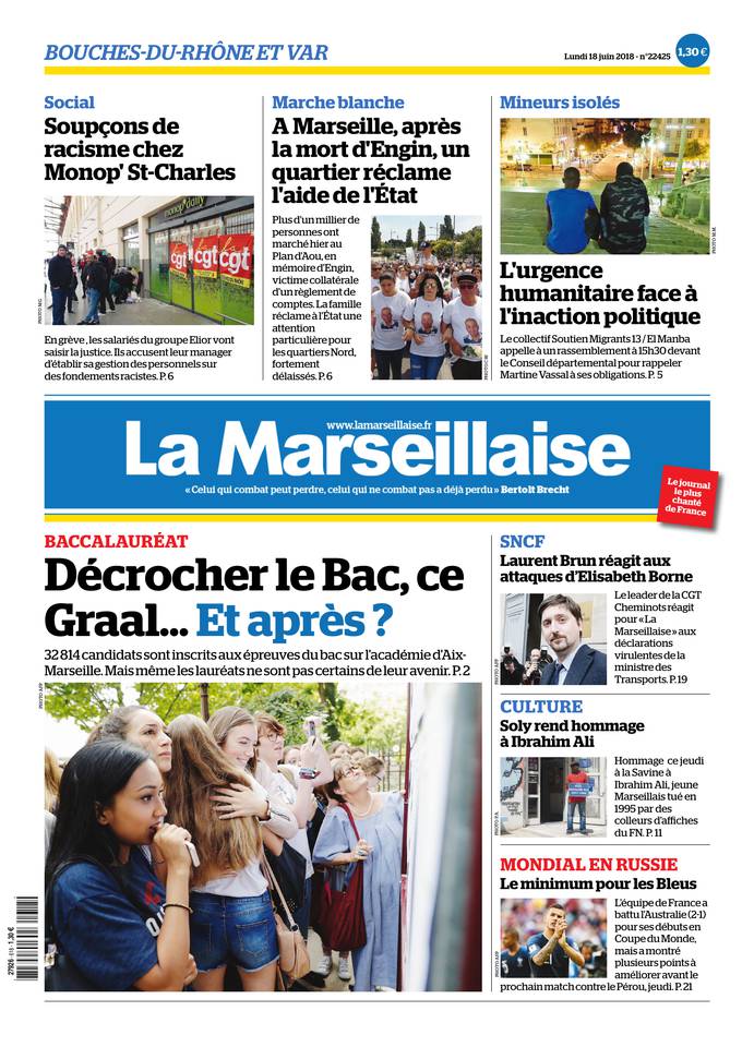 La Marseillaise 18 juin 2018 Abonnement La Marseillaise Pas Cher avec BOUQUET INFO ePresse.fr