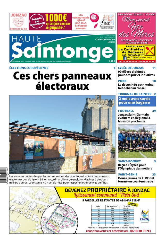 Haute Saintonge 17 mai 2019 Abonnement Haute Saintonge Pas Cher avec BOUQUET INFO ePresse.fr