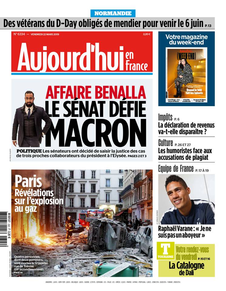 Aujourd'hui en France 22 mars 2019 Aujourd'hui en France du 22 mars 2019 à télécharger sur iPad