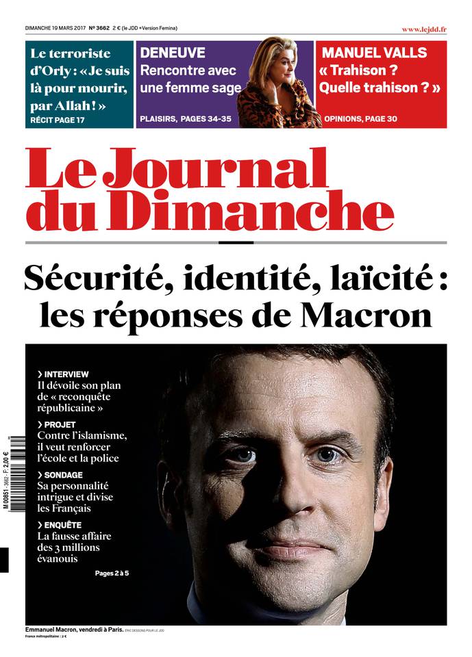 Le Journal du Dimanche 19 mars 2017 Le Journal du Dimanche N°3662 du 19 mars 2017 à télécharger sur iPad