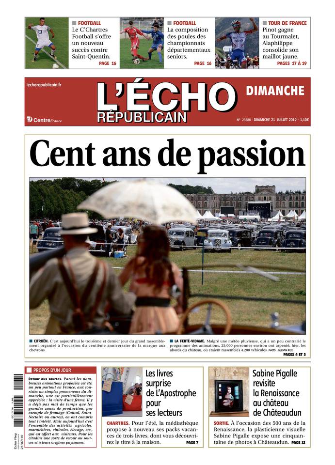 L'Écho Républicain 21 juillet 2019 Abonnement L'Écho Républicain Pas Cher avec BOUQUET INFO ePresse.fr