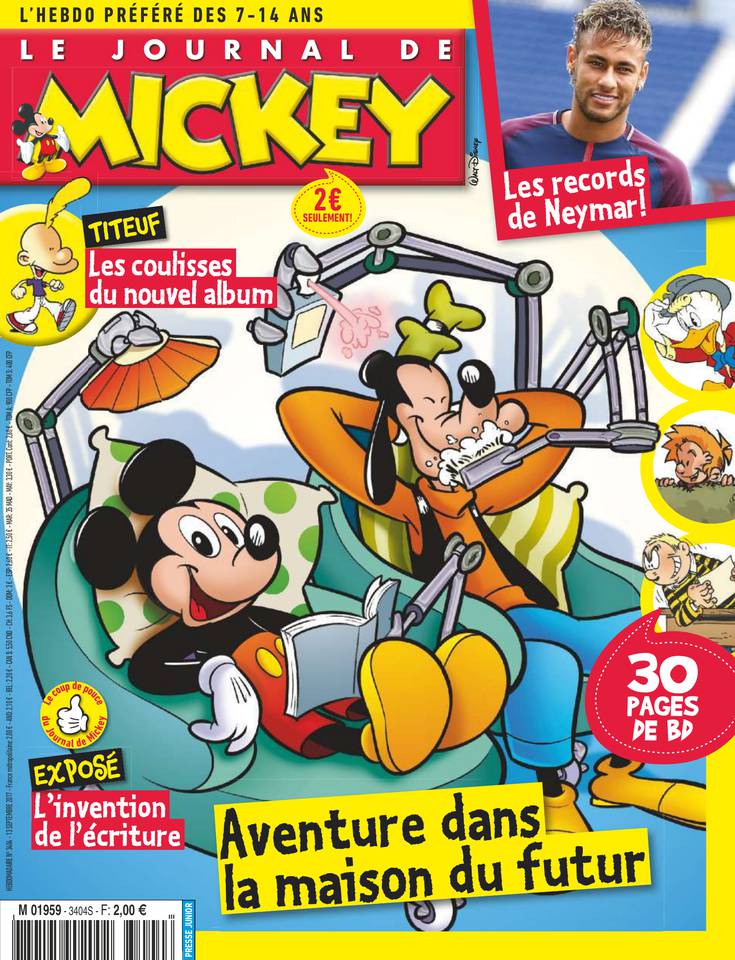 Le Journal de Mickey 13 septembre 2017 Le Journal de Mickey N°3404 du 13 septembre 2017 à télécharger sur iPad