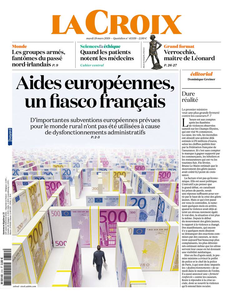La Croix 19 mars 2019 La Croix du 19 mars 2019 à télécharger sur iPad