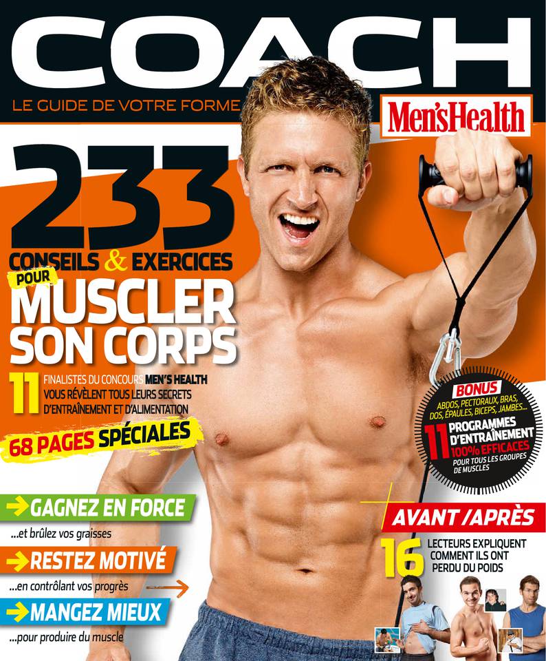 Men's Health - Coach 30 juin 2015 Abonnement Men's Health – Coach Pas Cher avec le BOUQUET ePresse.fr