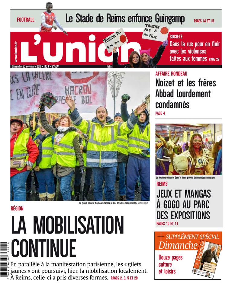 L'Union Ardennes 25 novembre 2018 L'Union Ardennes du 25 novembre 2018 à télécharger sur iPad