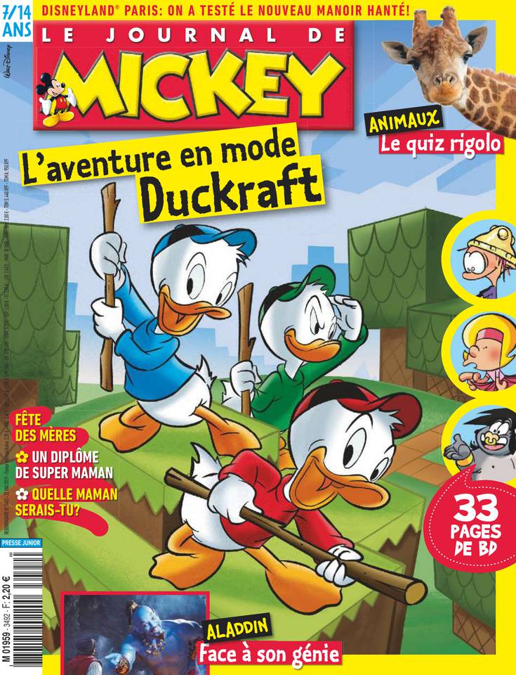 Le Journal de Mickey 22 mai 2019 Abonnement Le Journal de Mickey Pas Cher avec le BOUQUET ePresse.fr