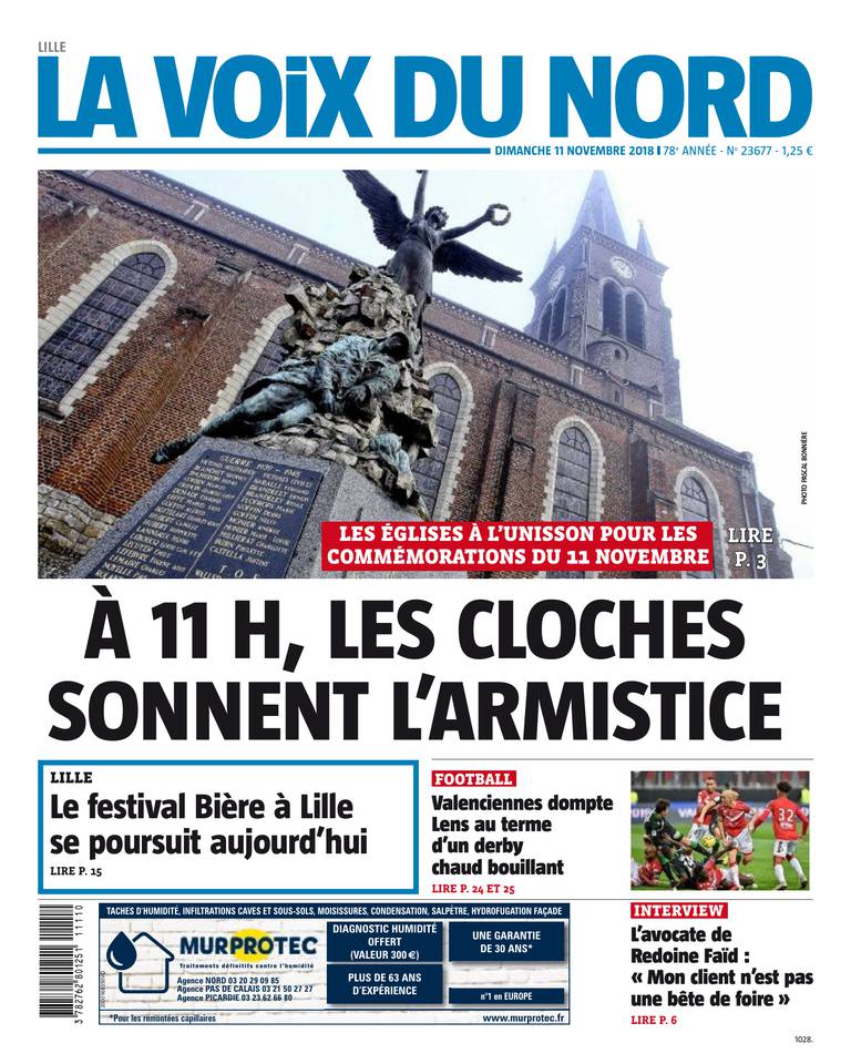 La Voix du Nord 11 novembre 2018 La Voix du Nord du 11 novembre 2018 à télécharger sur iPad