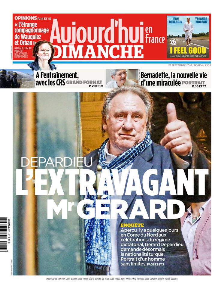 Aujourd'hui en France 23 septembre 2018 Aujourd'hui en France du 23 septembre 2018 à télécharger sur iPad