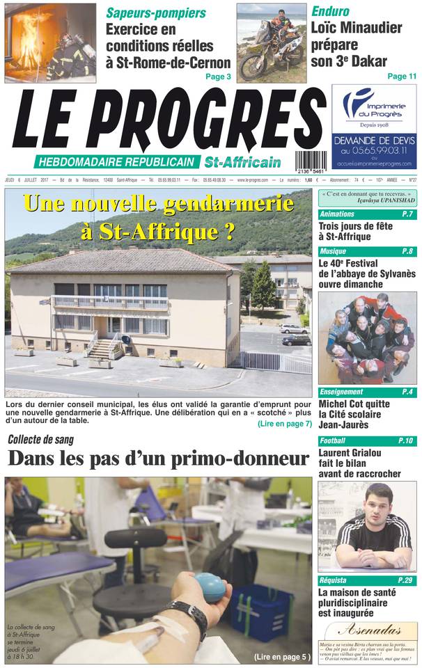 Le Progrès Saint-Affricain 06 juillet 2017 Le Progrès Saint-Affricain 06 juillet 2017