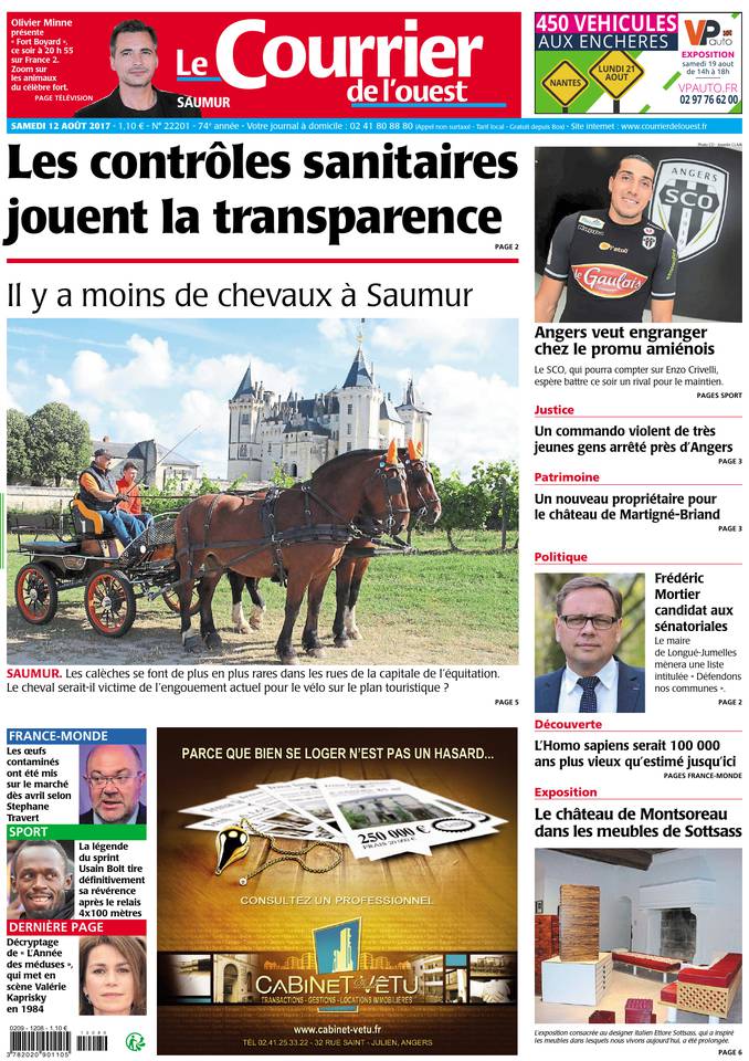 Le Courrier de l'Ouest 12 août 2017 Le Courrier de l'Ouest du 12 août 2017 à télécharger sur iPad