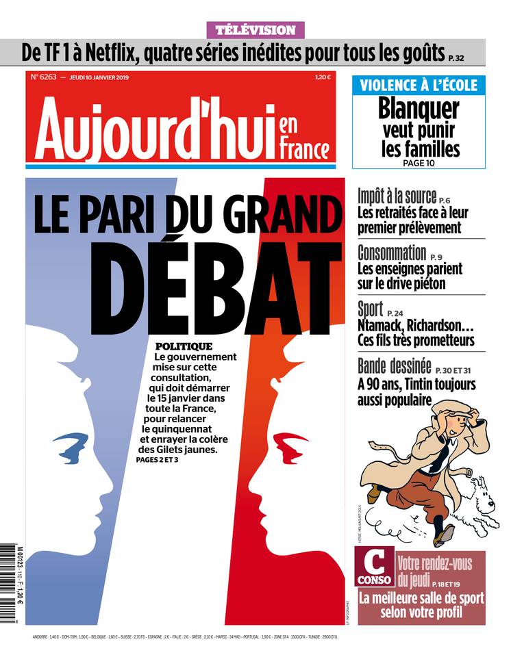 Aujourd'hui en France 10 janvier 2019 Aujourd'hui en France du 10 janvier 2019 à télécharger sur iPad