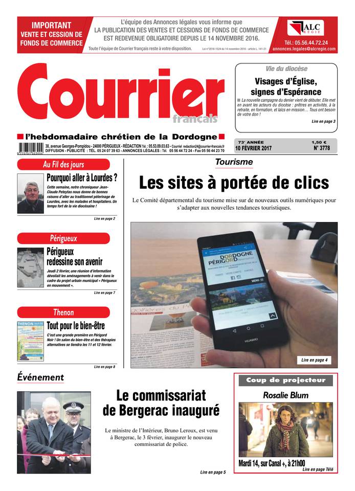 Courrier Français 10 février 2017 Courrier Français du 10 février 2017 à télécharger sur iPad