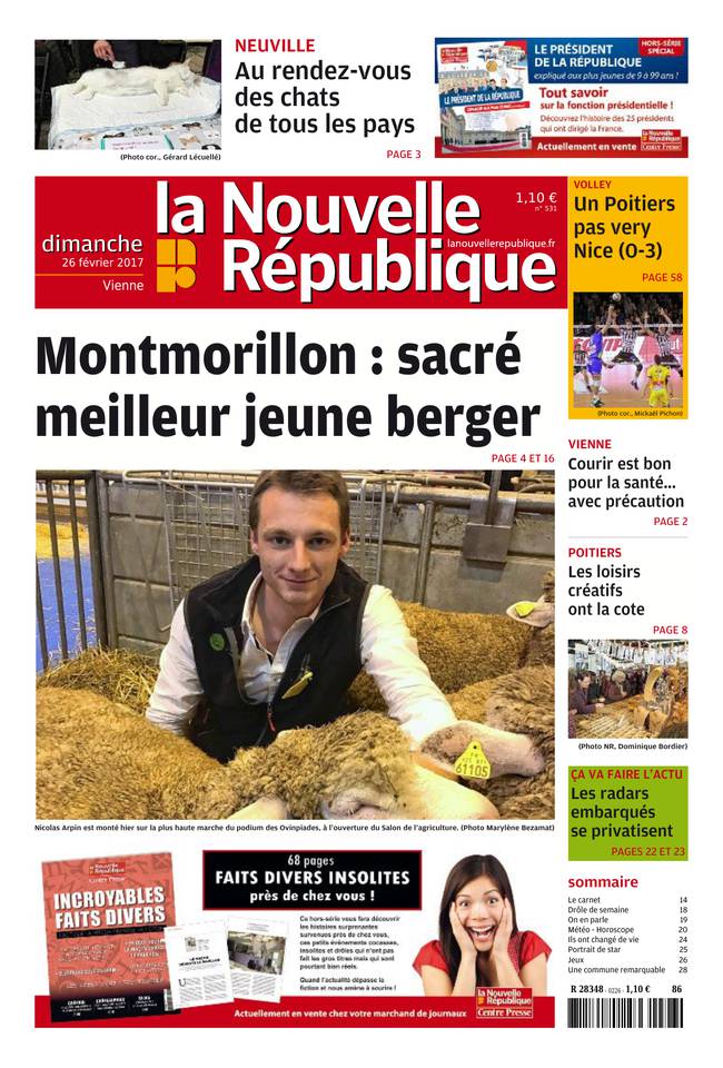 La Nouvelle République Dimanche 26 février 2017 La Nouvelle République Dimanche du 26 février 2017 à télécharger sur iPad