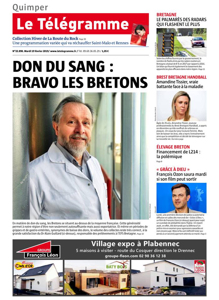 Le Télégramme 19 février 2019 Abonnement Le Télégramme Pas Cher avec BOUQUET INFO ePresse.fr