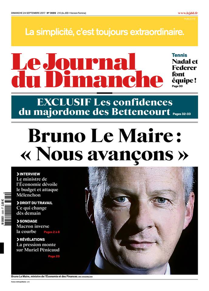 Le Journal du Dimanche 24 septembre 2017 Abonnement Journal du Dimanche Pas Cher avec le BOUQUET ePresse.fr