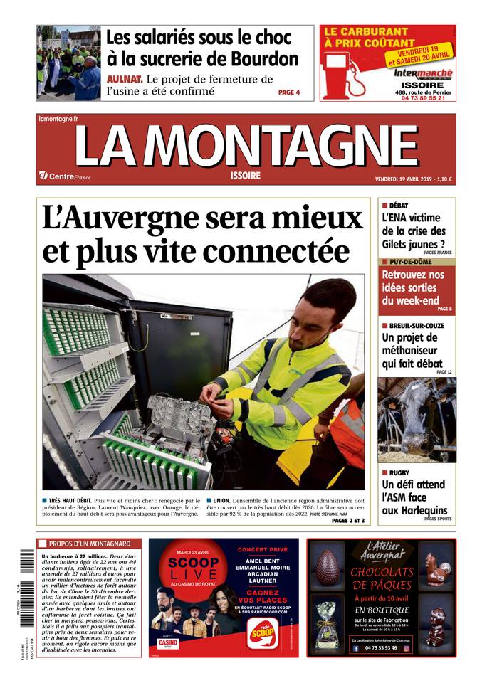 La Montagne 19 avril 2019 Abonnement La Montagne Pas Cher avec le BOUQUET INFO ePresse.fr
