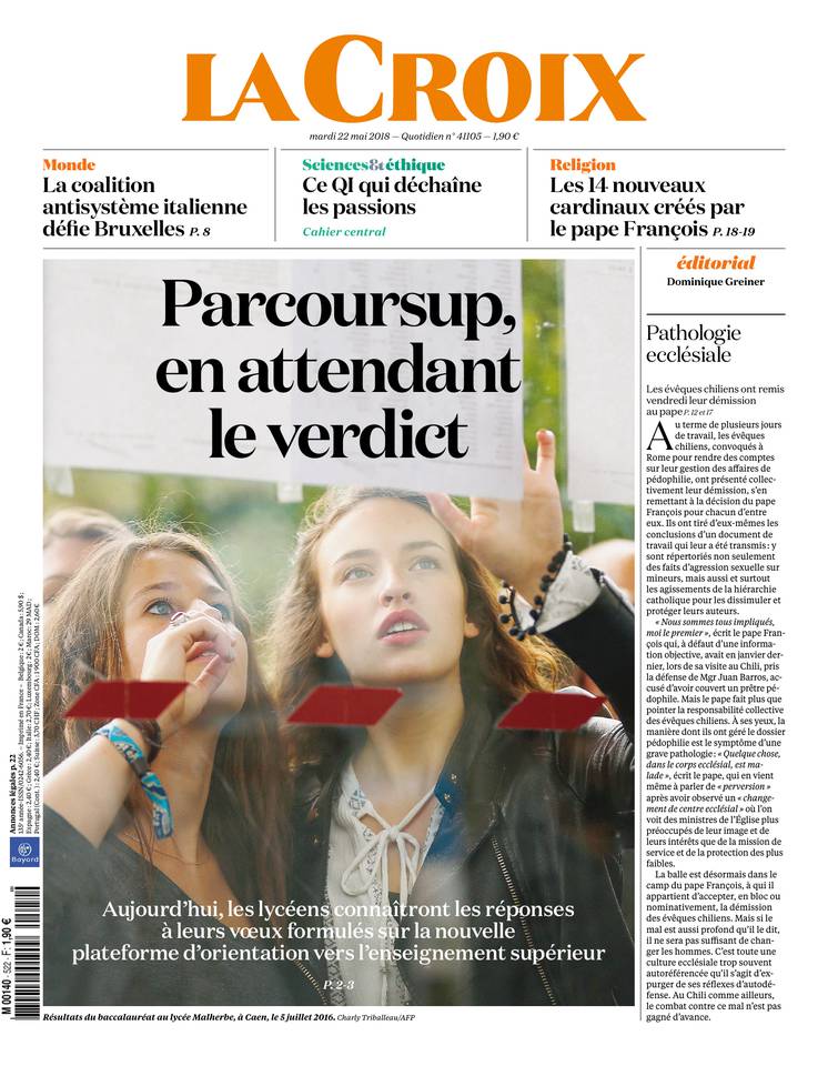 La Croix 22 mai 2018 La Croix du 22 mai 2018 à télécharger sur iPad
