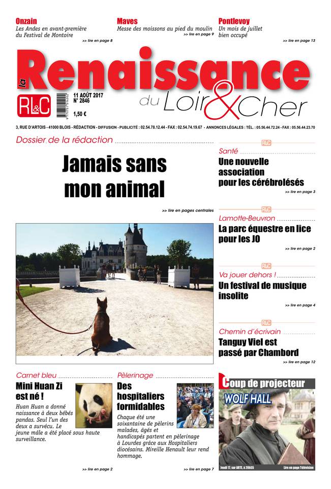 La Renaissance du Loir-et-Cher 11 août 2017 La Renaissance du Loir-et-Cher du 11 août 2017 à télécharger sur iPad