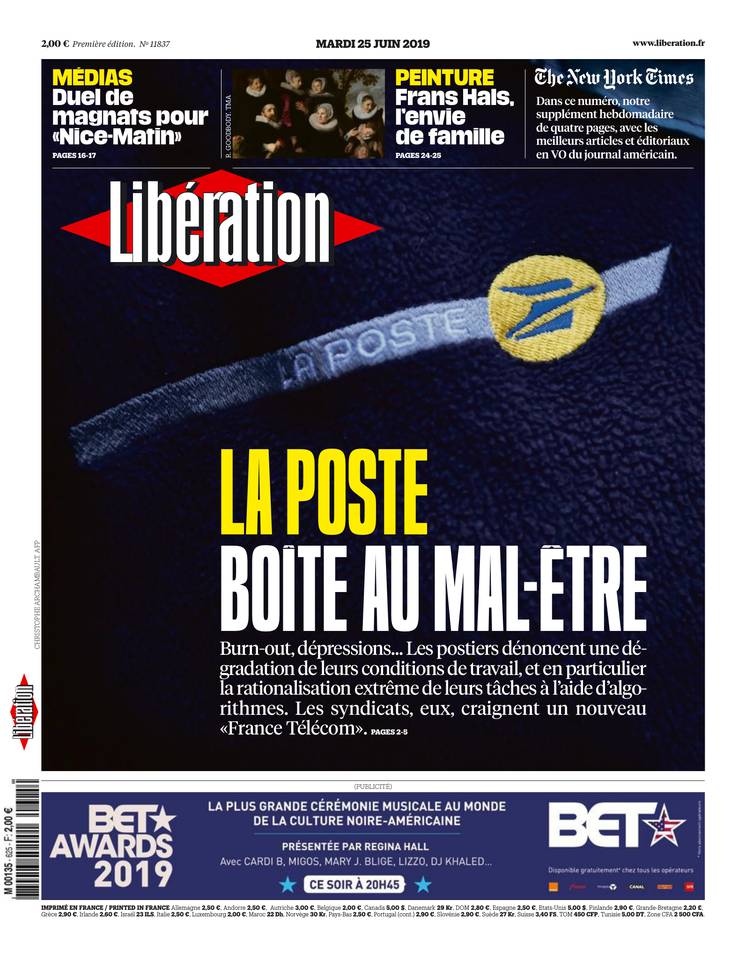 Libération 25 juin 2019 Abonnement à Libération Pas Cher avec le BOUQUET INFO ePresse.fr