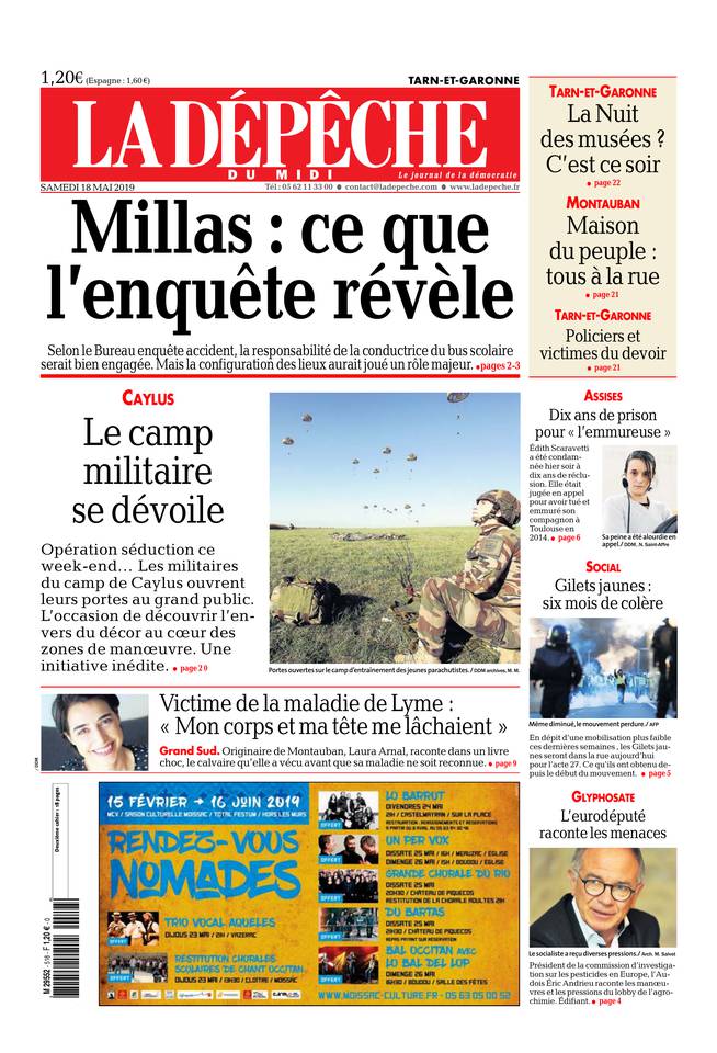 La Dépêche du Midi 18 mai 2019 La Dépêche du Midi du 18 mai 2019 à télécharger sur iPad