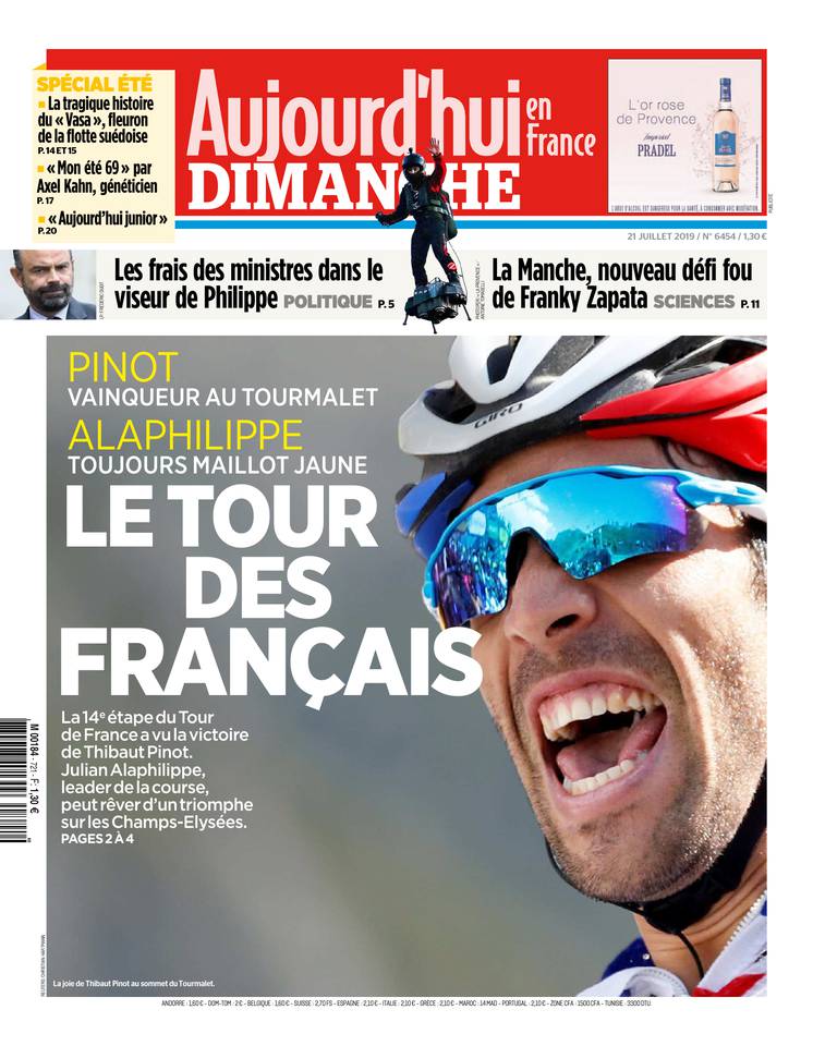 Aujourd'hui en France 21 juillet 2019 Abonnement Aujourd’hui en France Pas Cher avec le BOUQUET ePresse.fr