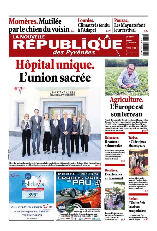 La Nouvelle République des Pyrénées 14 mai 2019 La Nouvelle République des Pyrénées du 14 mai 2019 à télécharger sur iPad
