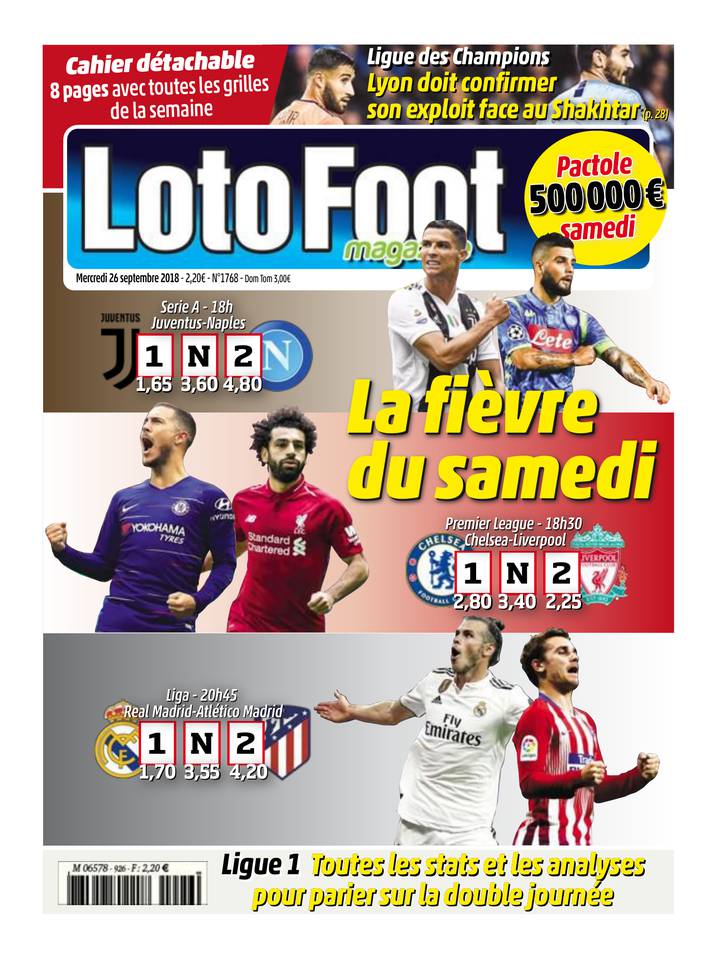 Loto Foot Magazine 26 septembre 2018 Loto Foot Magazine du 26 septembre 2018 à télécharger sur iPad
