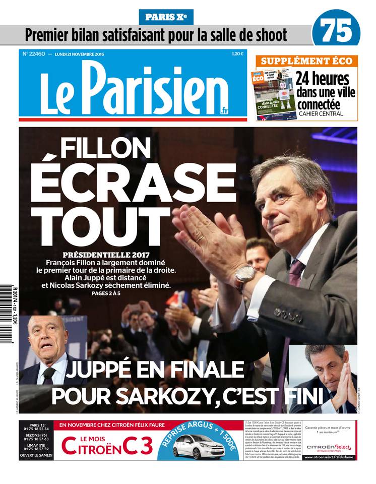 Le Parisien 21 novembre 2016 Le Parisien du 21 novembre 2016 à télécharger sur iPad
