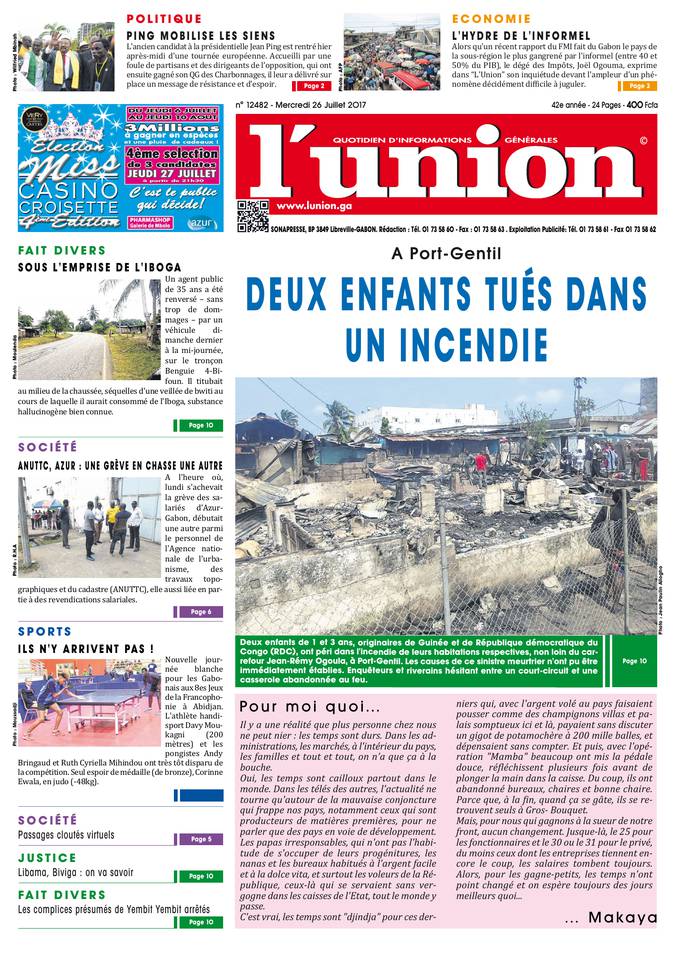 L'union 26 juillet 2017 Abonnement à L’Union Pas Cher avec le BOUQUET INFO ePresse.fr