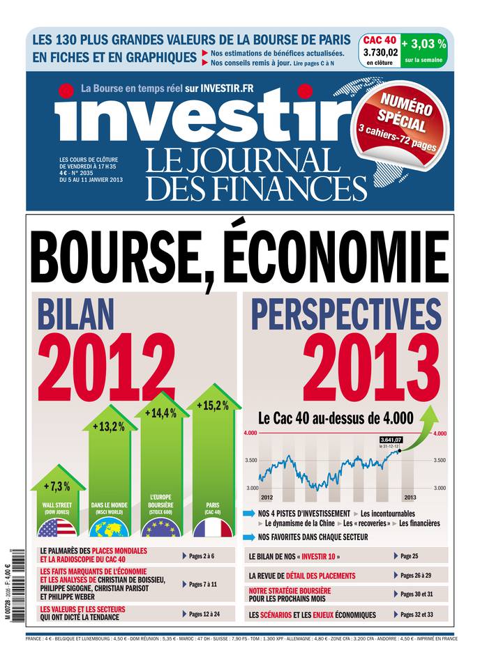 Investir 05 janvier 2013 Investir N°2035 du 05 janvier 2013 à télécharger sur iPad
