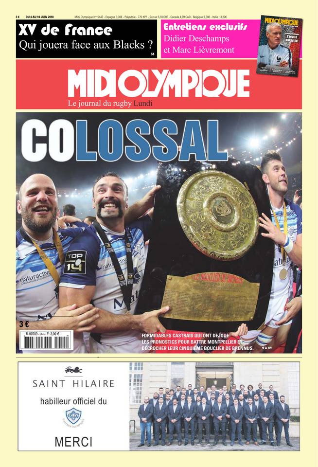 Midi Olympique Rouge 04 juin 2018 Midi Olympique Rouge N°5445 du 04 juin 2018 à télécharger sur iPad