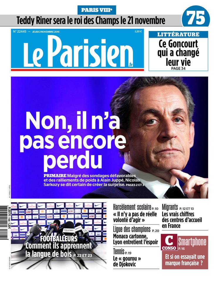 Le Parisien 03 novembre 2016 Le Parisien du 03 novembre 2016 à télécharger sur iPad