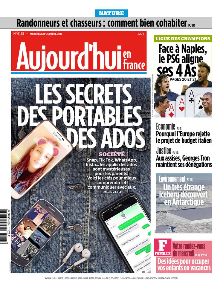 Aujourd'hui en France 24 octobre 2018 Aujourd'hui en France du 24 octobre 2018 à télécharger sur iPad