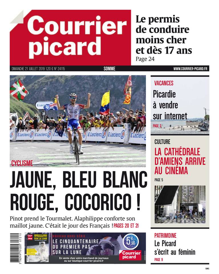 Courrier Picard 21 juillet 2019 Courrier Picard - Amiens du 21 juillet 2019