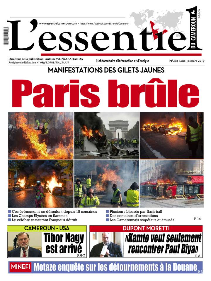 L'essentiel du Cameroun 18 mars 2019 L'essentiel du Cameroun du 18 mars 2019