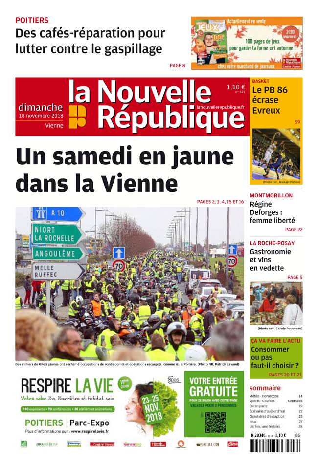 La Nouvelle République Dimanche 18 novembre 2018 Abonnement La Nouvelle République Pas Cher avec BOUQUET ePresse.fr