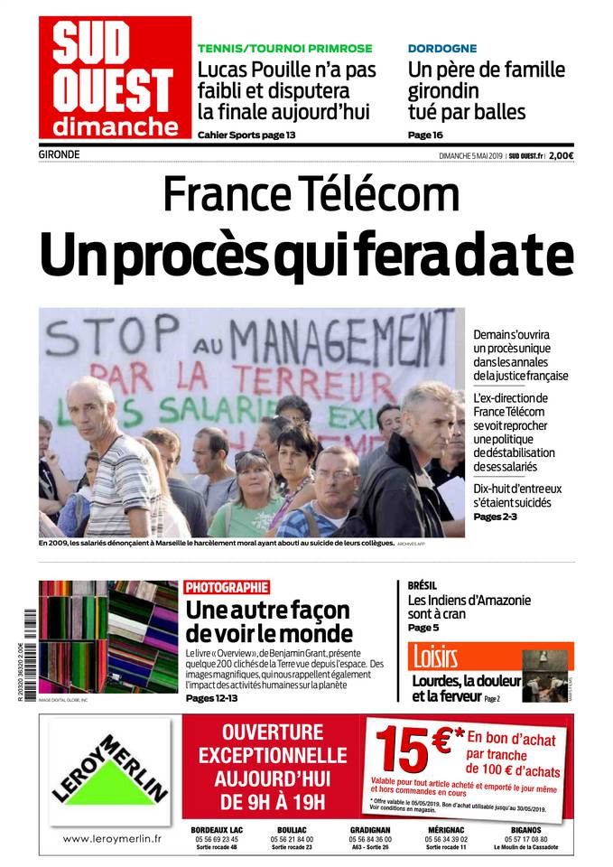 Sud Ouest Dimanche 05 mai 2019 Sud Ouest Dimanche du 05 mai 2019 à télécharger sur iPad