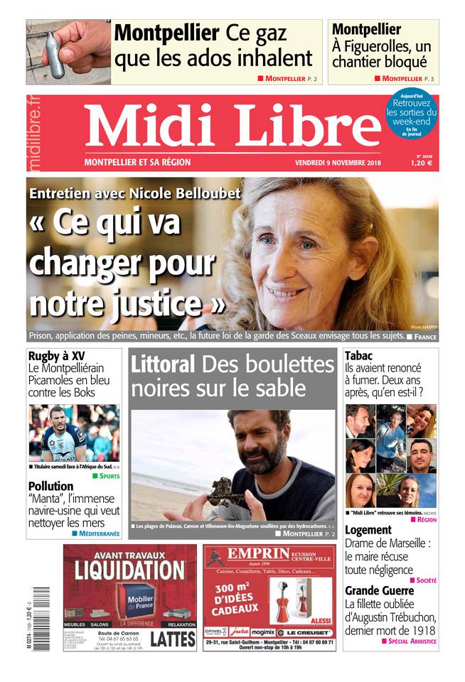 Midi Libre 09 novembre 2018 Midi Libre du 09 novembre 2018 à télécharger sur iPad