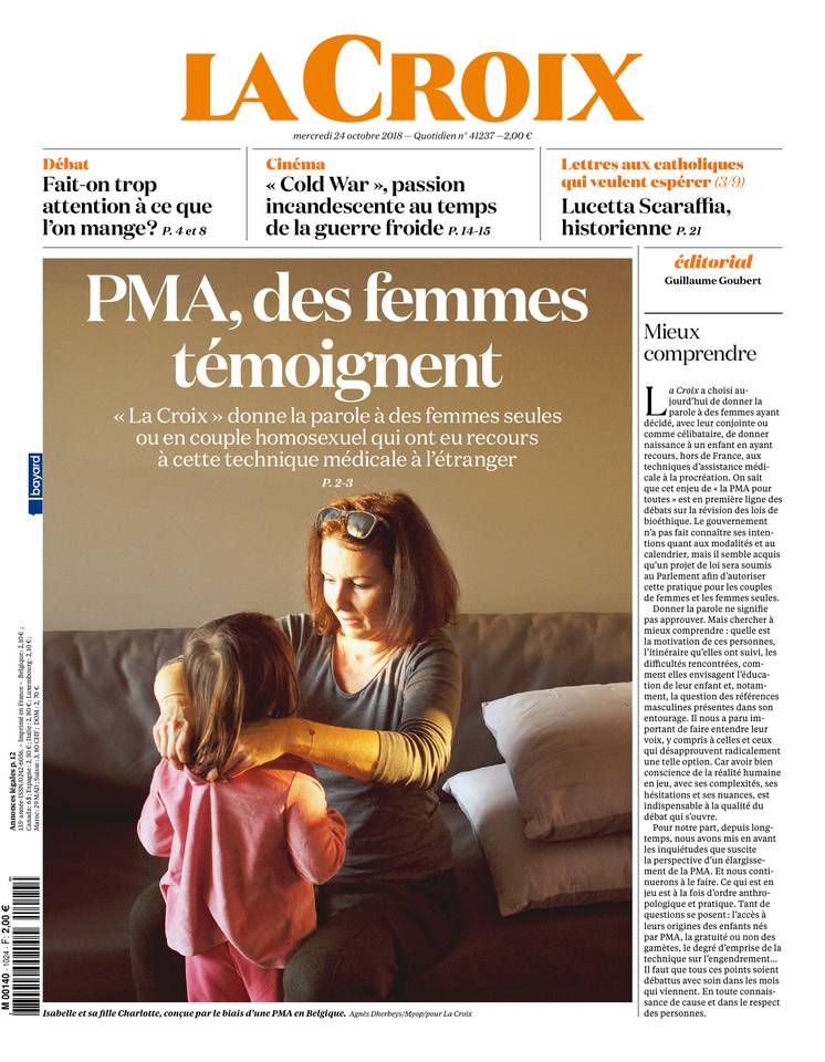 La Croix 24 octobre 2018 La Croix du 24 octobre 2018 à télécharger sur iPad