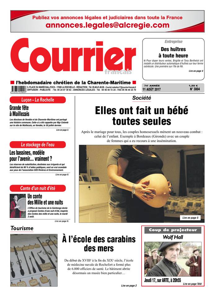 Courrier Français 11 août 2017 Courrier Français du 11 août 2017 à télécharger sur iPad