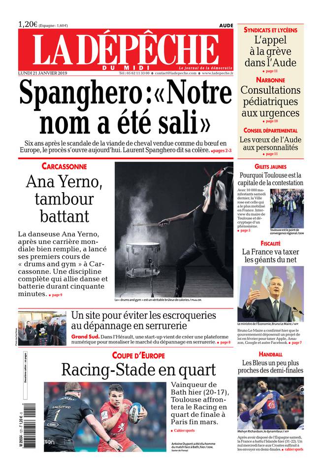 La Dépêche du Midi 21 janvier 2019 Abonnement à La Dépêche du Midi Pas Cher avec le BOUQUET ePresse.fr