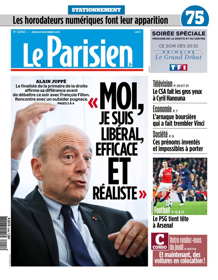 Le Parisien 24 novembre 2016 Le Parisien du 24 novembre 2016 à télécharger sur iPad