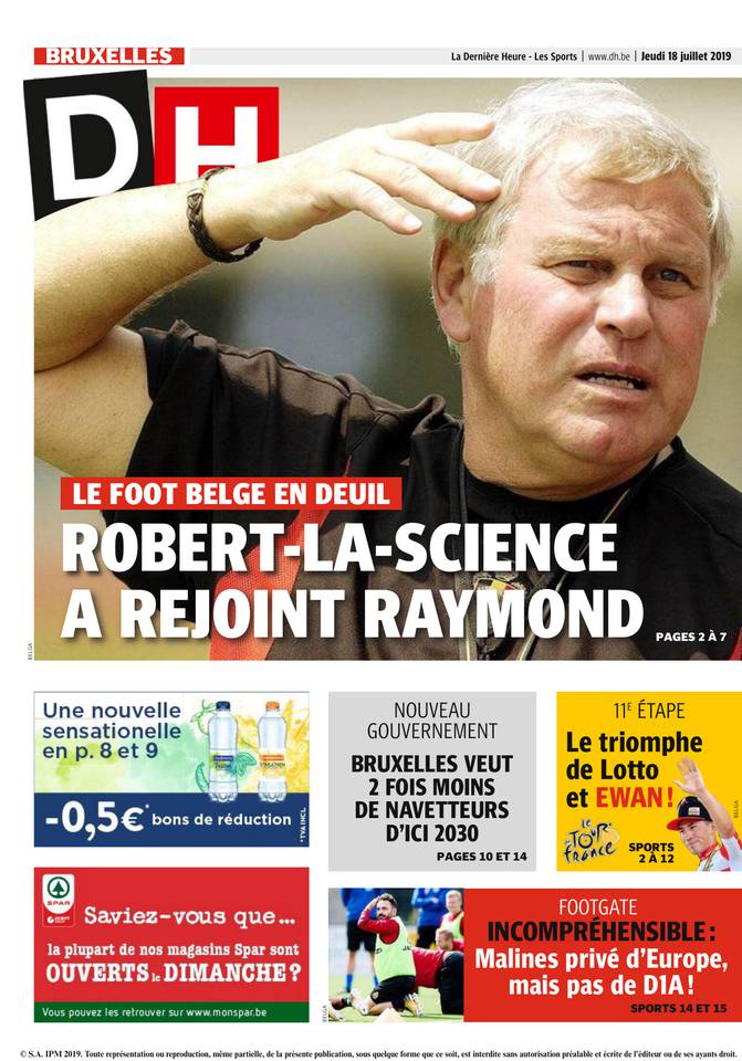La Dernière Heure/Les Sports 18 juillet 2019 Abonnement La Dernière Heure/Les Sports Pas Cher avec le BOUQUET ePresse.fr