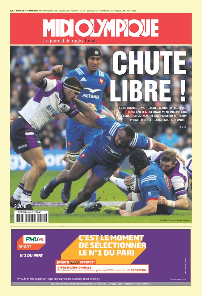 Midi Olympique Rouge 12 février 2018 Midi Olympique Rouge N°5429 du 12 février 2018 à télécharger sur iPad