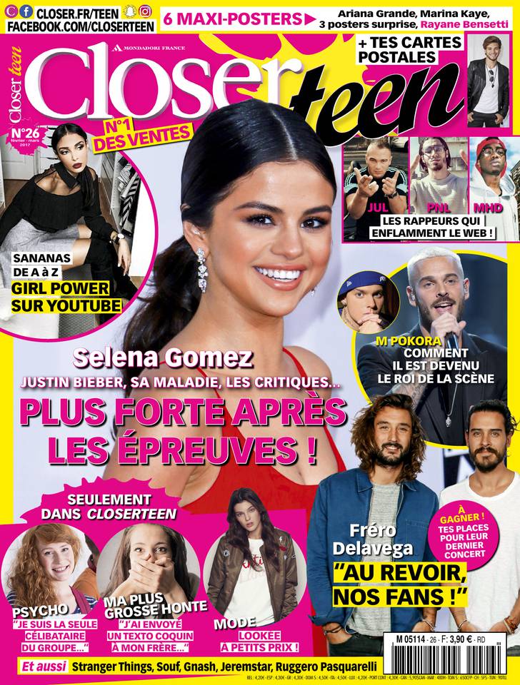 Closer Teen 03 février 2017 Closer Teen N°26 du 03 février 2017 à télécharger sur iPad